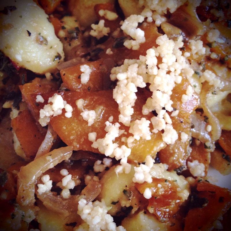 gnocchi with roasted butternut squash & sweet vegan pesto