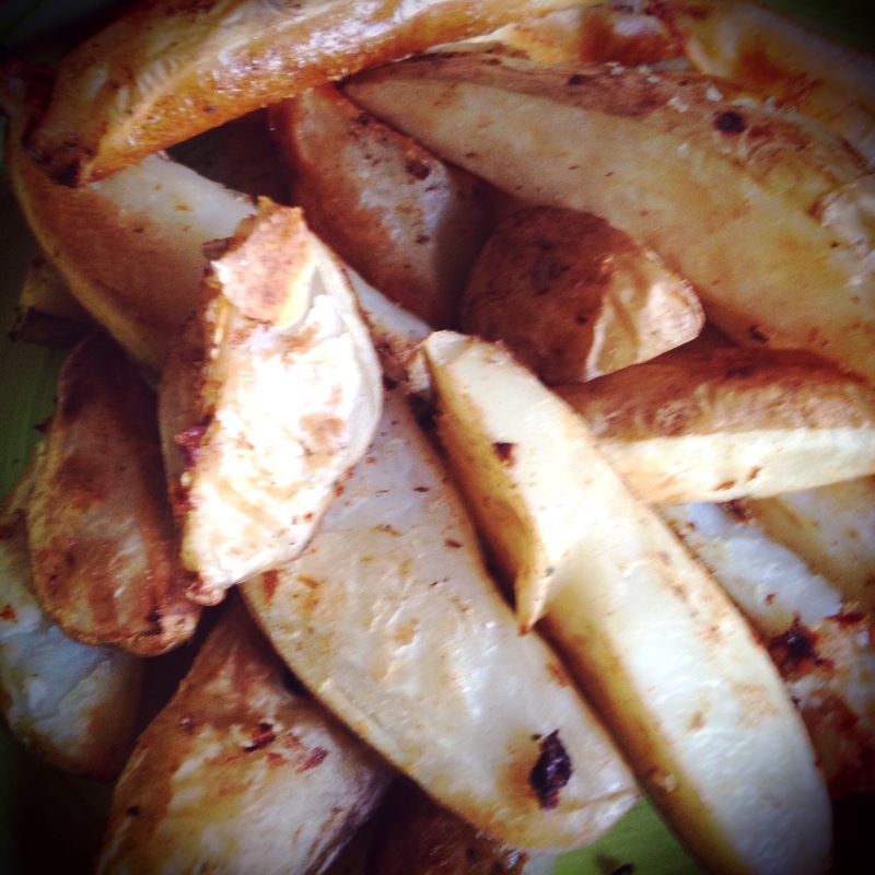 Portobello burger & chips